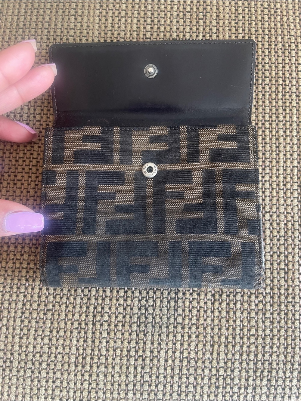 Authentic Vintage Fendi Zucca Canvas Wallet Designer, Y2K, Luxury - Picture 5 of 11